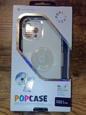 PopSocket Clear PopCase with Integrated Clear PopGrip for iPhone 12 / 12 Pro. S